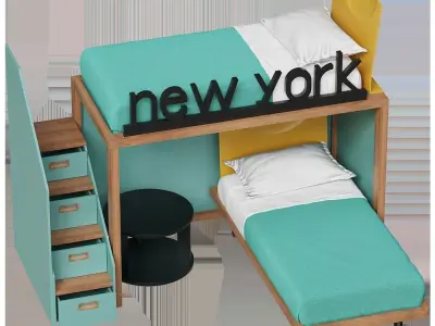  Beds for children Free 3D model