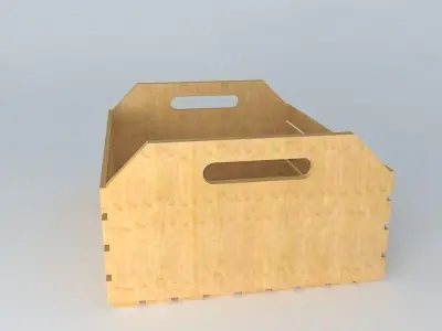 crate, wooden box fruit box Free 3D model