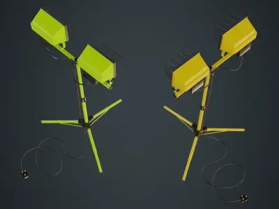 Halogen Work Light 3A Low-poly 3D model