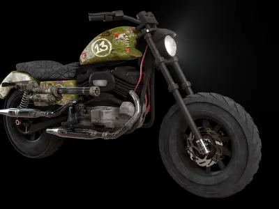 War Bike Punch 3D model