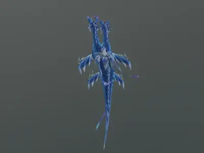 Twin Head Sea Dragon Low-poly 3D model