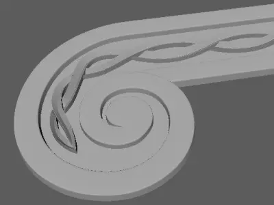 Central decor ornament for furniture Free 3D model