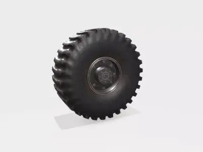 Tire Old Used Low-poly 3D model