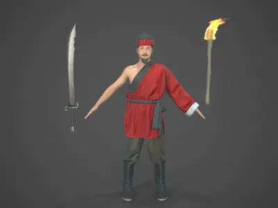 Bandit Low-poly 3D model