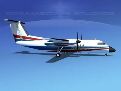 Dehaviland DHC-8 100 Robinson Air 3D model