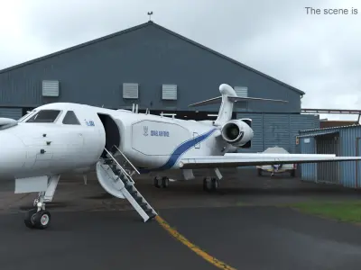 CAEW Airborne Early Warning Aircraft 3D model