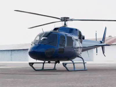 Helicopter Airbus Eurocopter AS355 Ecureuil II Twin Engine 3D model