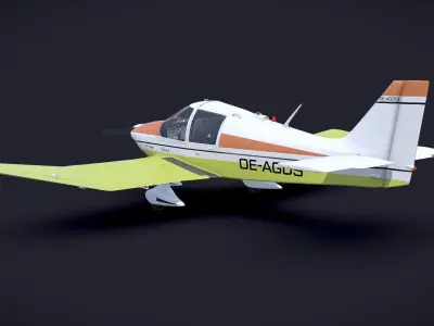 Robin Dr 400 - Civil Aircraft Low-poly 3D model