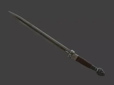 Viking Sword 3D Model v02 Low-poly 3D model