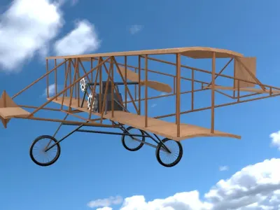 Old Plane Free low-poly 3D model