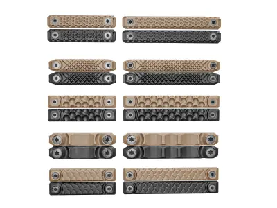 RailScales M-LOK Railcovers  Pack Low-poly 3D model