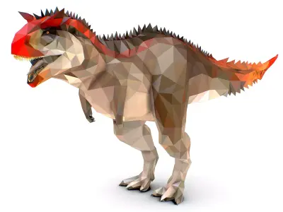 Dinosaur Carno Lowpoly Art Style animal Low-poly 3D model