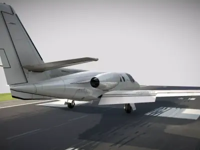 Cessna 500 Citation I Low-poly 3D model