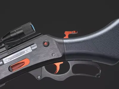ShotGun-MK2 Low-poly 3D model