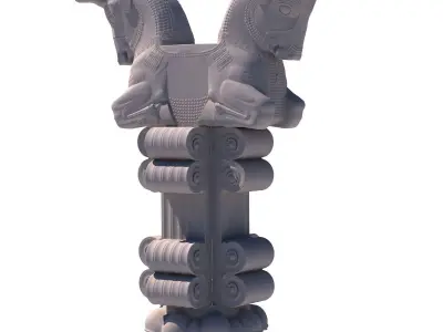 Cow capital culomn 3D model