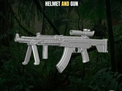 Jungle Assassin Kit for action figures 3D print model