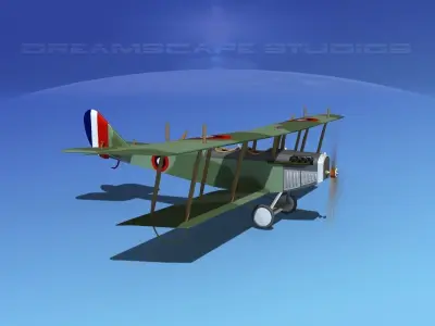Curtiss JN-2 Jenny V03 3D model