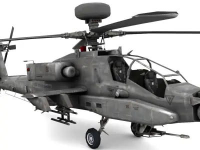 Apache AH-64D Longbow Low-poly 3D model