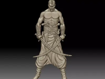 Cossack Ukrainian warrior bas-relief 3D print model