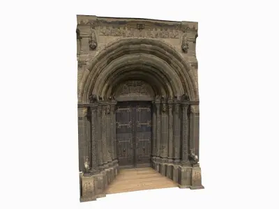 Doorway Church Door Low-poly 3D model