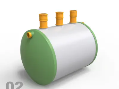 Septic tank 20 pieces set 3D model