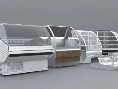 Commercial Food Display counters 3D model