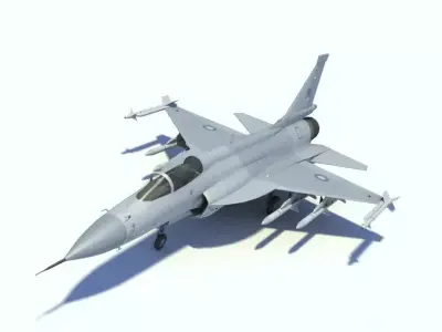 JF-17 Thunder Low polygon version 3D model
