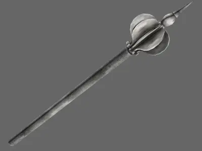 Iron ceremonial mace 3D model