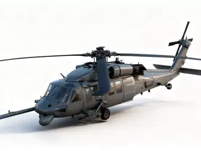 UH-40 Military Helicopter 3D model