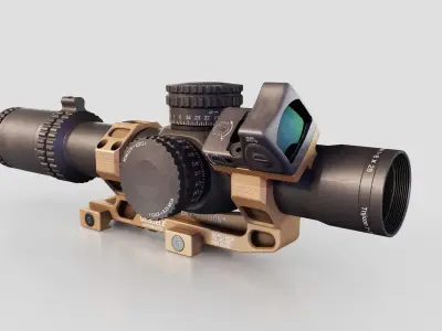 Geissele Super Precision 30mm and 34mm Scope Mount Free low-poly 3D model