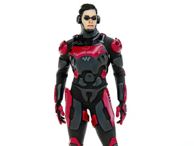 MECHA SOLDIER-F  Rigged for Unreal Engine - Unity - MIXAMO  3D model