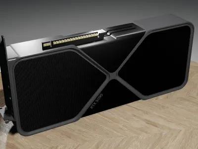 RTX 5090 Graphics Card Futuristic High-Poly 3D Model by TanKomet 3D model