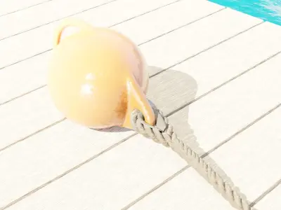 Mooring Buoy Low-poly 3D model