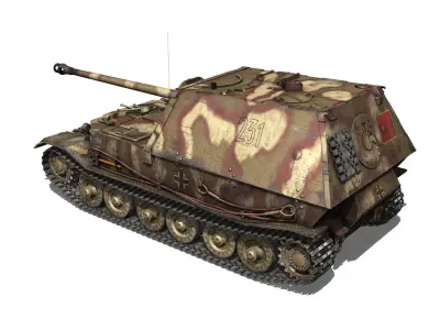 Ferdinand Tank destroyer - Tiger P - 231 3D model