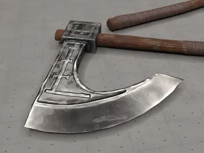 Cult One-Handed Waraxe Low-poly 3D model