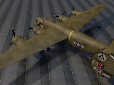 Consolidated B-24D Liberator 3D model