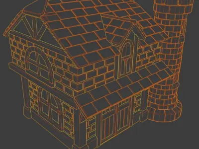 House Fantasy Casual Low-poly 3D model