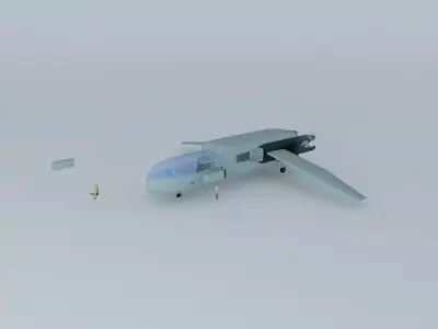 Spaceship military aircraft Free 3D model