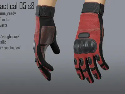 FPS hand glove tactical 05 s8 Low-poly 3D model