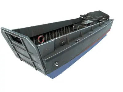 Old Ship Set Low-poly 3D model