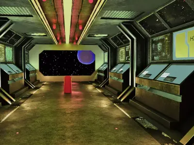 Sci-Fi Hull Spaceship Hull Low-poly 3D model