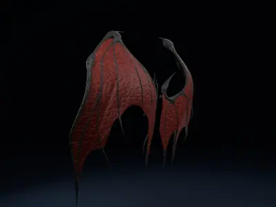 Devil Wing Low-poly 3D model