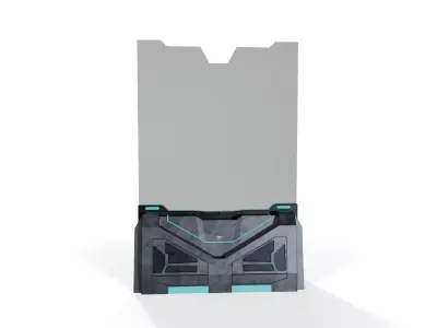 Sci-Fi Deployable Barrier Shield - PBR Game Ready 3D model