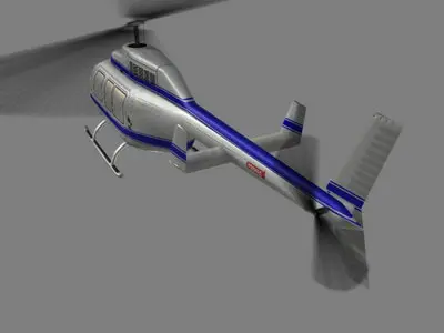 Jet Ranger V2 Helicopter Low-poly 3D model