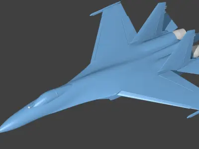 Su-27 Flanker 3D print model