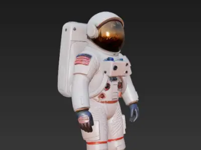 Man Astronaut Spacesuit Cosmonaut 3D model