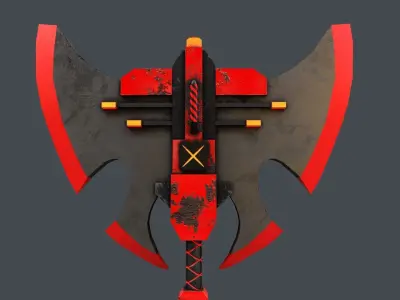 Sci-Fi Axe V4 - 04 Low-poly 3D model