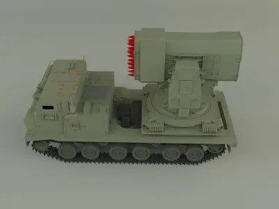 Military Russian Missle Luncher vehicle 3D model