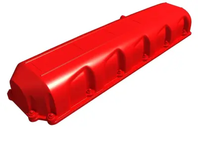 Red Engine Cover 3D model