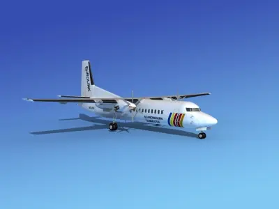 Fokker 50 EuroLink 3D model